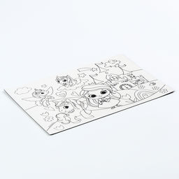 Цена за 2 шт. Магнит-раскраска многоразовая «Принцесса и сказочные Единорожки», 14.8×21 см