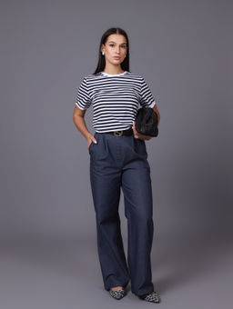 Женские Брюки широкие палаццо. С046 Джинс от фабрики Спортсоло