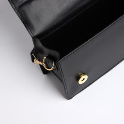 Сумка с клапаном, с кошельком, цвет черный 20*12*7 см - Nazamok фото 6