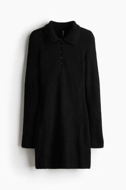Fine-knit polo dress - H&m фото 9