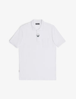 Beyaz Regular Fit %100 Pamuk D__meli Polo Yaka Basic Ti__rt