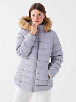 Kad?n Kap??onlu D?z ?i?me Mont