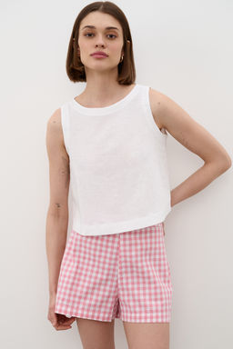 Шорты SRT25 02_Pink Checkers /Розовый, белый