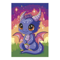 Картина по номерам на холсте 20х30 "Дракончик"