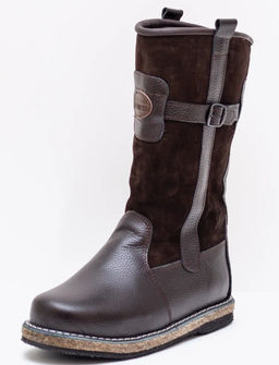 Монголки высокие коричневые, войлочная подошва - Мирунт фото 15