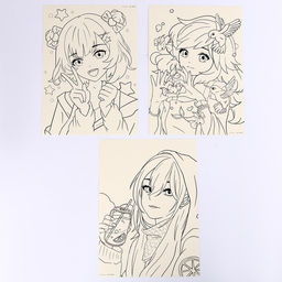 Набор для скетчинга Девочка и птица, на акварельной бумаге - Школа талантов фото 2