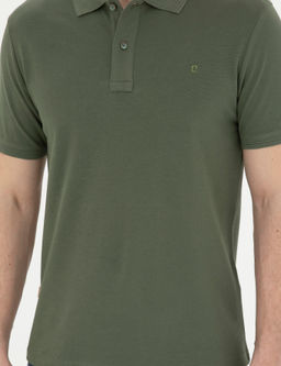 Haki Slim Fit Basic Ti__rt - Pierre cardin фото 13