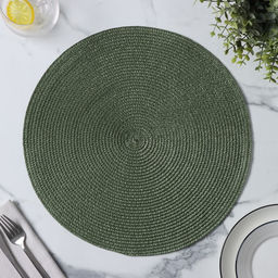 Цена за 12 шт. Салфетка сервировочная на стол Доляна Лофт, d=38 см, цвет зелёный  фото 15