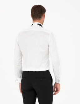 Beyaz Ekstra Slim Fit Smokin G_mlek