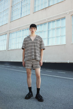 Pantalon corto texturizado Regular Fit