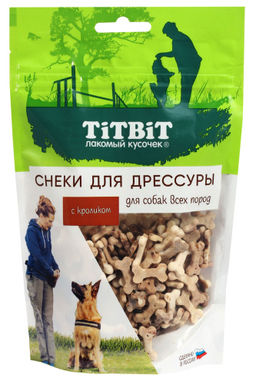 Титбит Снеки для дрессуры собак всех пород с кроликом 100 г 4690538025680