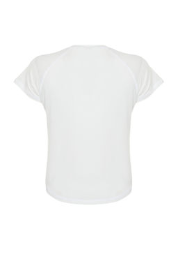 Beyaz Reflektor Bask? Detayl? Orme Spor T-Shirt THMSS24TS00002