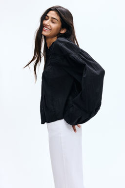 Blusa de algod?n con cuello de volante - H&m фото 5