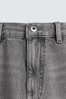 JEANS BOLSILLO CARPINTERO LAVADO / Gris - Zara фото 9