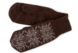 Варежки верблюжья шерсть рисунок Зима