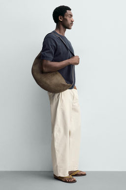 BOLSO DE HOMBRO LISO / Verde Caqui - Zara фото 2