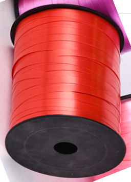 Лента декоративная 0,5см х 250 ярд / ZH24-002red /уп 100/красная