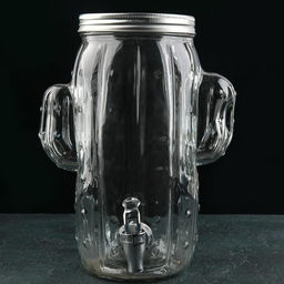 Диспенсер для напитков стеклянный «Тропики», 4 л, 21×22×29 см, цвет прозрачный