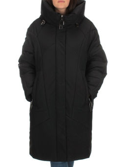 M-9117 BLACK Пальто зимнее женское CORUSKY (верблюжья шерсть) - Фабричный китай фото 2