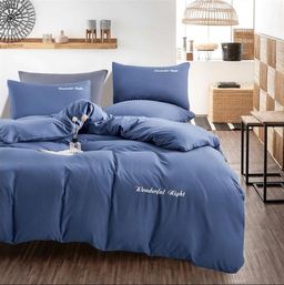 КПБ Alanna Vega однотонный с вышивкой AVOV021 Семейный