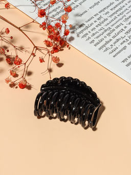 Цена за 12 шт. Крабик для волос «Чёрный», гребешок, 6.2 см, чёрный