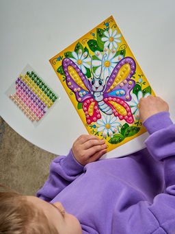 Набор для творчества. Аппликация бусинами "Бабочка" (180х250 мм, европодвес)