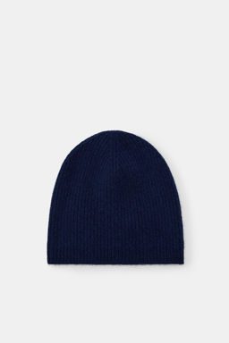 RIBBED WOOL AND CASHMERE BEANIE