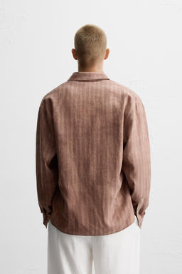 WASHED EFFECT STRIPED SHIRT - Zara фото 3