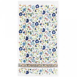 "Япония-2021" Полотенце махровое 50х90см, плотность 300гр/м2, 100% хлопок, с вышивкой, Васильки, синий, Bolangde (Китай)