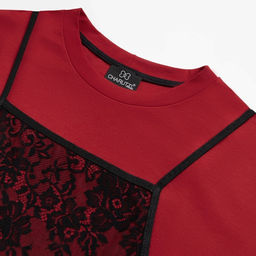 Футболка со съемным топом, Модный тандем (красный 2 в 1) - Charutti фото 6