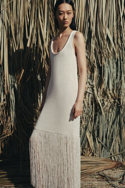 VESTIDO PUNTO FLECOS / Crudo - Zara фото 10