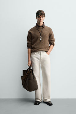 WOOL BLEND BUTTON-UP JUMPER