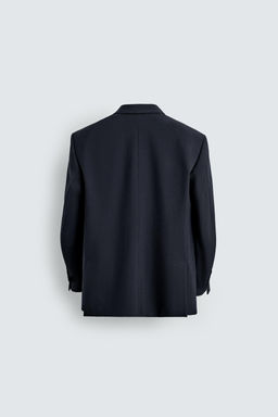LIMITED EDITION DOUBLE-BREASTED WOOL BLEND SUIT BLAZER - Zara фото 16