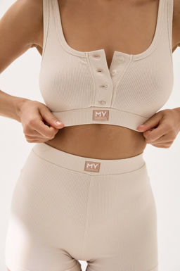 MY Топ на пуговицах жен. рубчик модал DT403