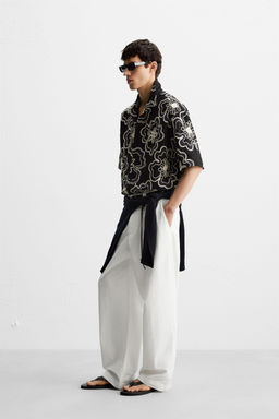 TEXTURED EMBROIDERY SHIRT