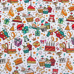 Цена за 10 шт. Бумага упаковочная глянцевая «Угощения», 70×100 см