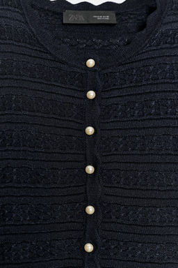 CHAQUETA PUNTO BOT?N PERLA / Marino - Zara фото 8