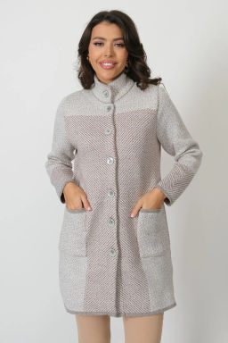 ЗЛАТА Кардиган С 2066/кофейный микс