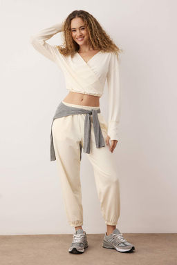 Ekru Duz 2 Iplik Sportswear Esofman Alt? THMAW26EA00007