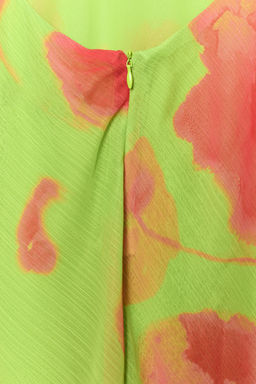 VESTIDO MIDI TIRANTES ESTAMPADO / naranja-verde - Zara фото 7