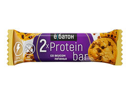 Батончик Protein bar со вкусом печенья, тм Ё|батон, 2*25 г