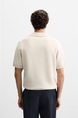 TEXTURED KNIT POLO SHIRT - Zara фото 3
