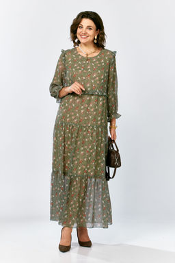 Платье LADY SECRET 25301 мультиколор (хаки цветы)