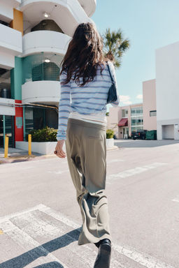 WIDE LEG TROUSERS WITH DOUBLE WAISTBAND - Zara фото 3