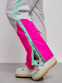 Горнолыжный комбинезон женский зимний розового цвета 2326R - Mtforce фото 18