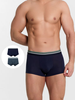 Трусы мужские боксеры мультипак (2 шт.) в синих оттенках глубокий синий +темный сланец3 411215-2