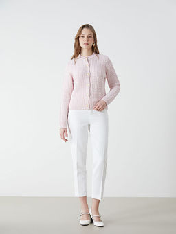 Bisiklet Yaka Ekose Kad?n Triko H?rka