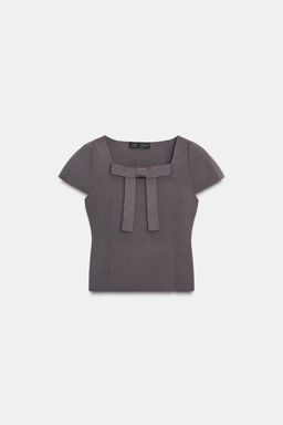 KNIT TOP WITH BOW - Zara фото 5