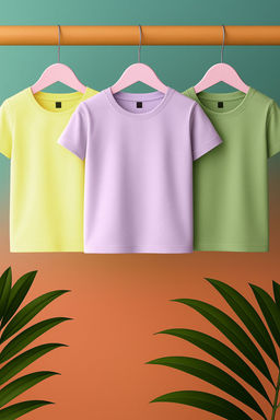 Gul Kurusu-Pudra-Ekru 3lu K?z Cocuk %100 Pamuk Basic K?sa Kol Orme T-Shirt TKDSS25TS00023