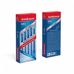 Цена за 12 шт. Ручка гелевая ErichKrause G-Ice Stick Original 0.5, цвет чернил синий (в коробке по 12 шт.) фото 3